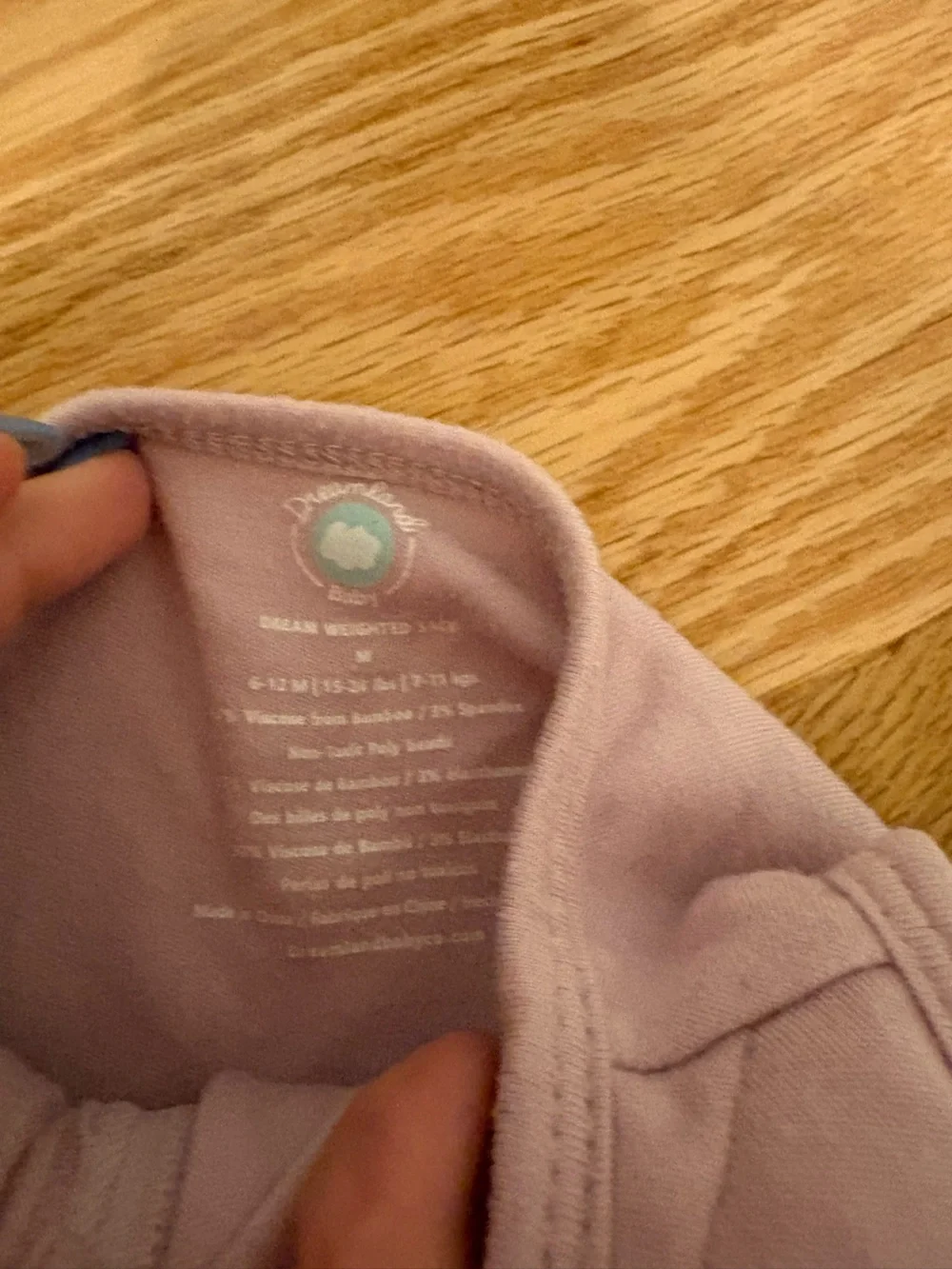 X2 Dreamer Baby Quilted Sleep Sack in Sage Green and mauve pink